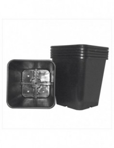 Maceta cuadrada negra 3,5L